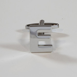 Gemelli Cufflink Letter E 100% Ottone